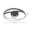 LED-TAKLAMPA RIMO - svart, Modern, metall/plast (40/40/7,5cm) - Mömax