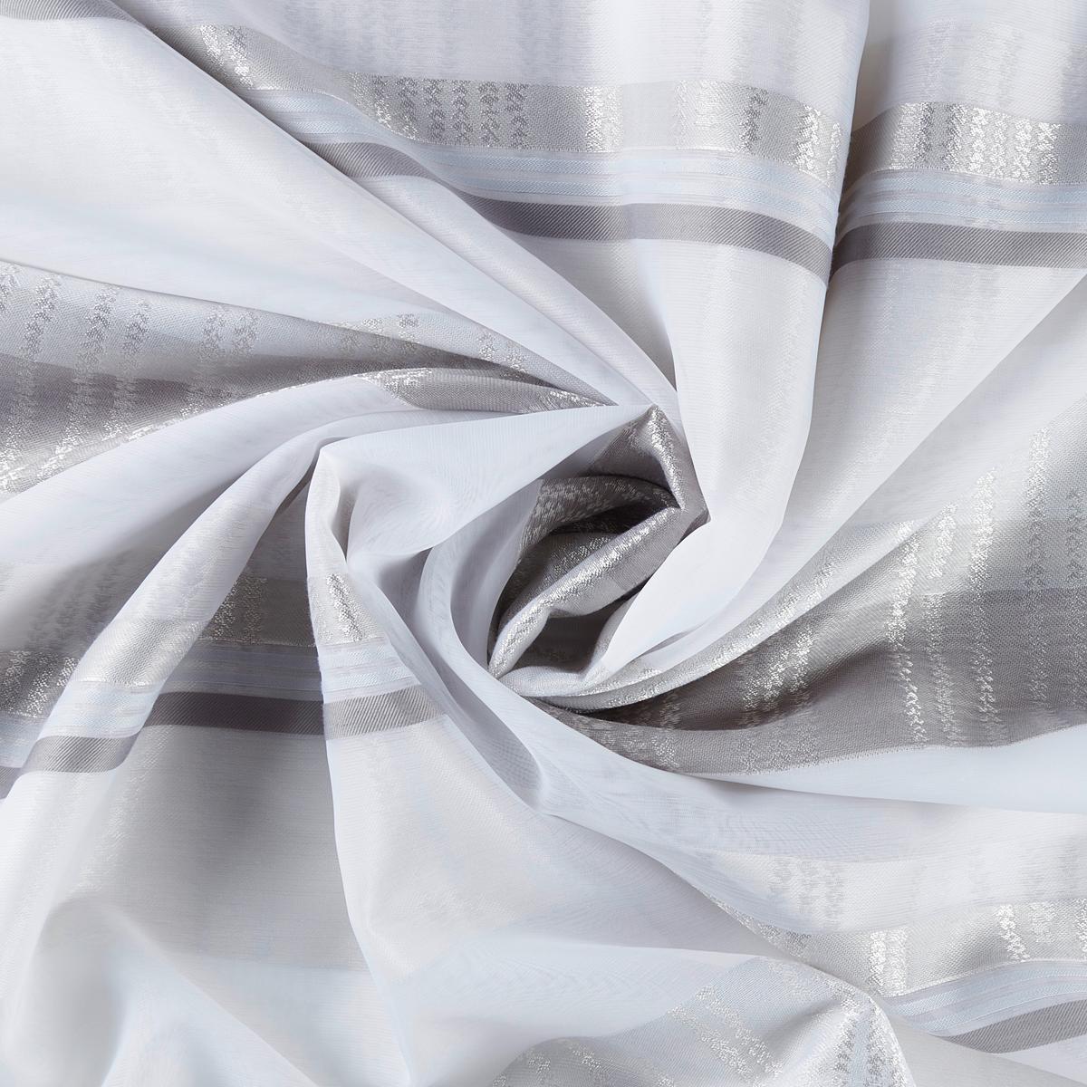 Draperie gata confecționată DIANE - gri deschis/alb, Romantik / Landhaus, textil (140/245cm) - Modern Living