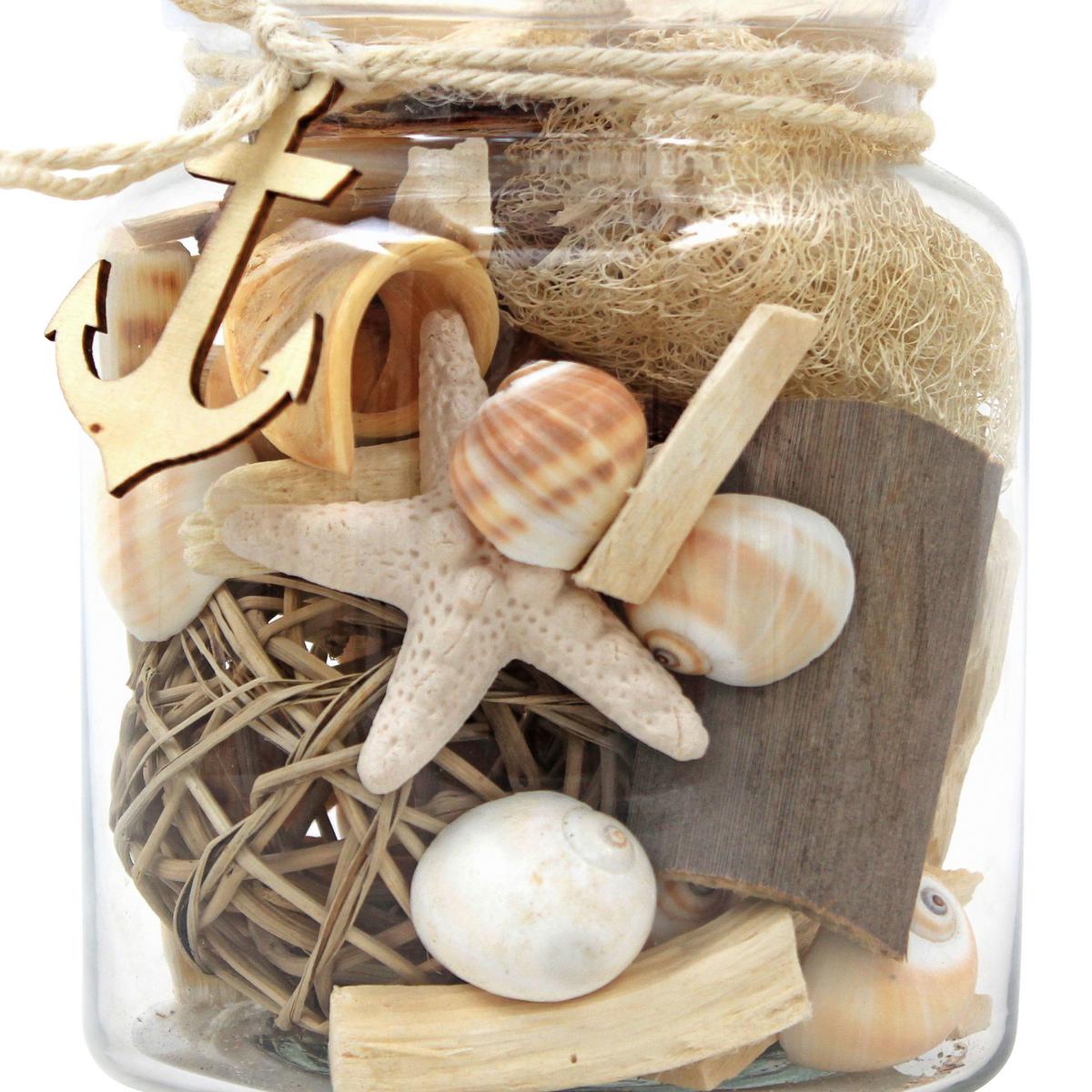 DEKOGLAS FLORA - Naturfarben, Lifestyle, Glas/Naturmaterialien (13,5/16,5/13,5cm) - Kayoom