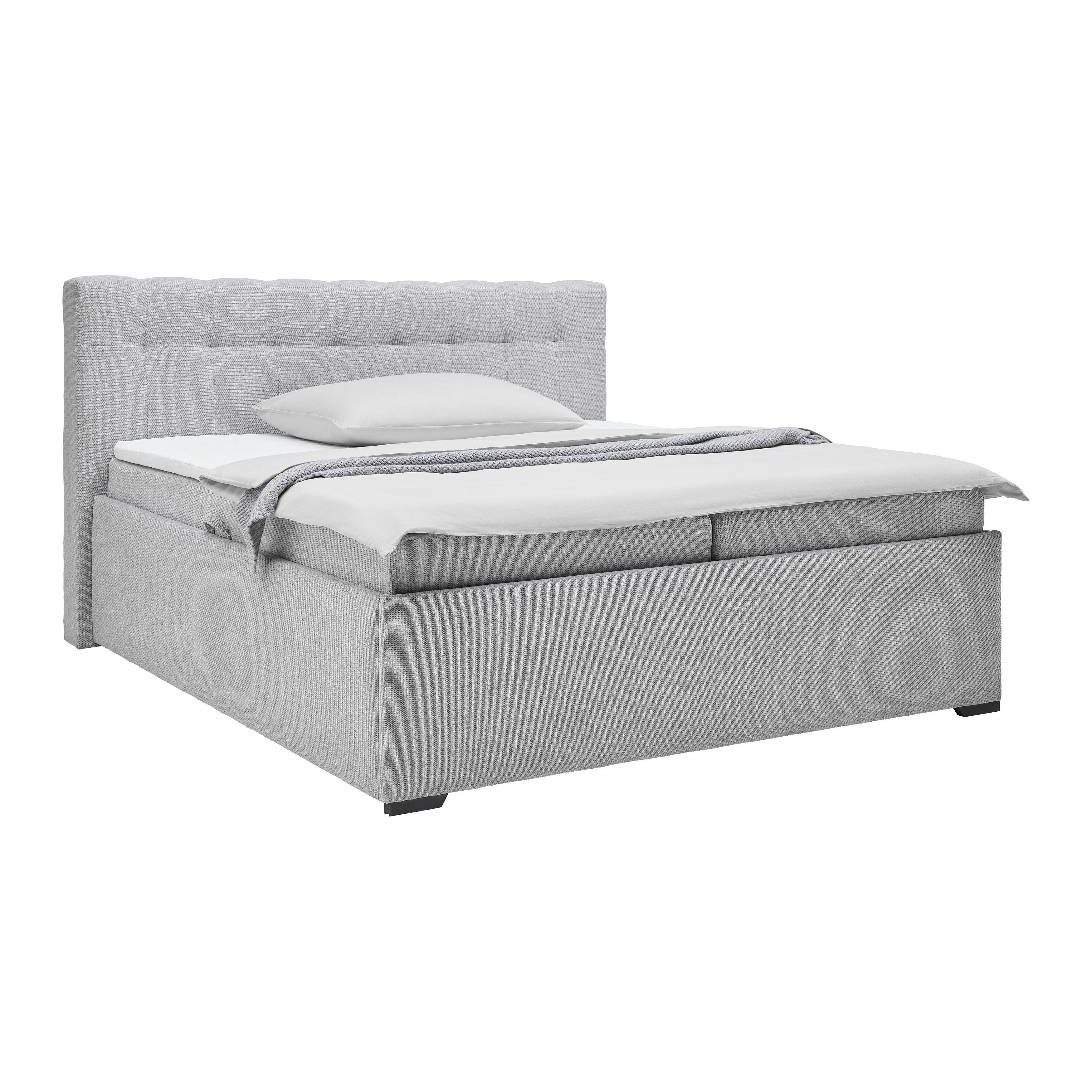 Polsterbett Thor in Grau ca. 180x200cm - Anthrazit/Grau, KONVENTIONELL, Holz/Textil (180/200cm) - Mömax