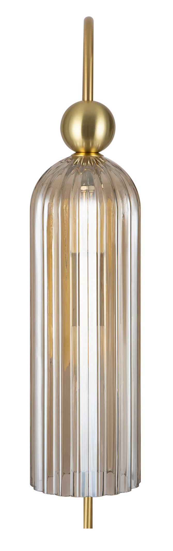 Wandleuchte Antic Gold/Cognac max. 40 Watt - Cognac/Goldfarben, Trend, Glas/Metall (10/53,5/26,5cm) - MAYTONI