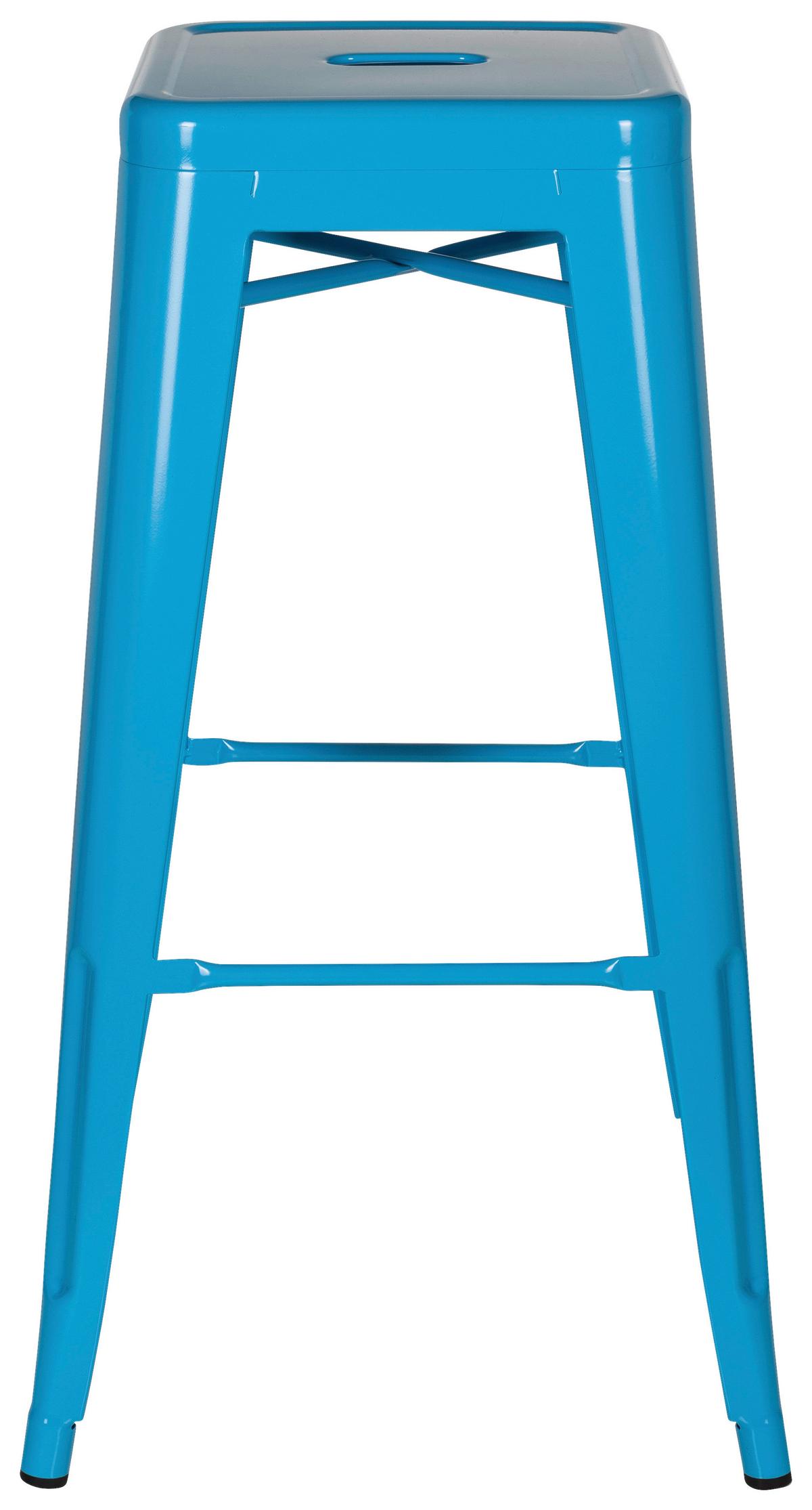 Barski Stol Vantaggio High, Svetlo Modra - svetlo modra, Basics, kovina (44/77/44cm) - MID.YOU