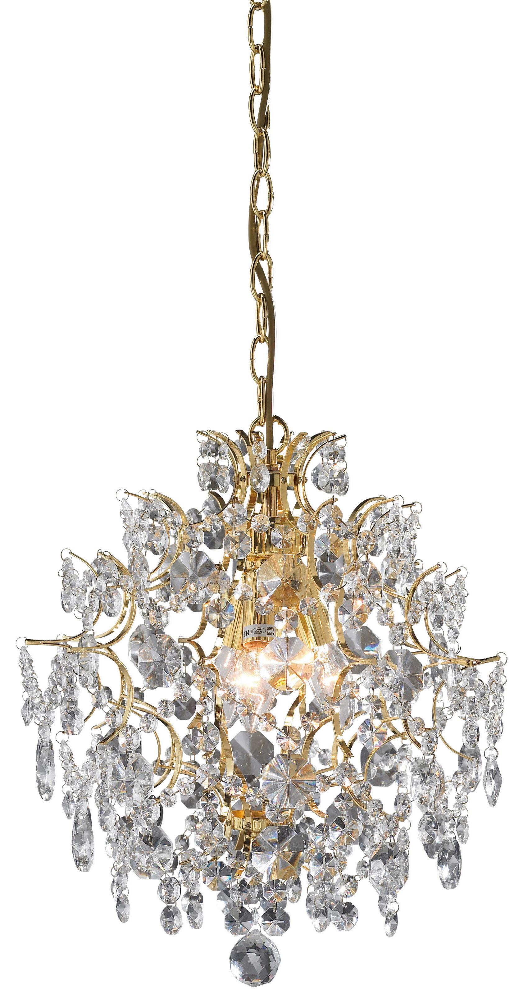 Pendelleuchte Rosendal max. 40 Watt - Transparent/Goldfarben, Basics (40/40/42cm) - Markslöjd