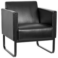 Fotelj Bali Black, Črna - črna, Moderno, kovina/tekstil (67/78/71cm) - MID.YOU