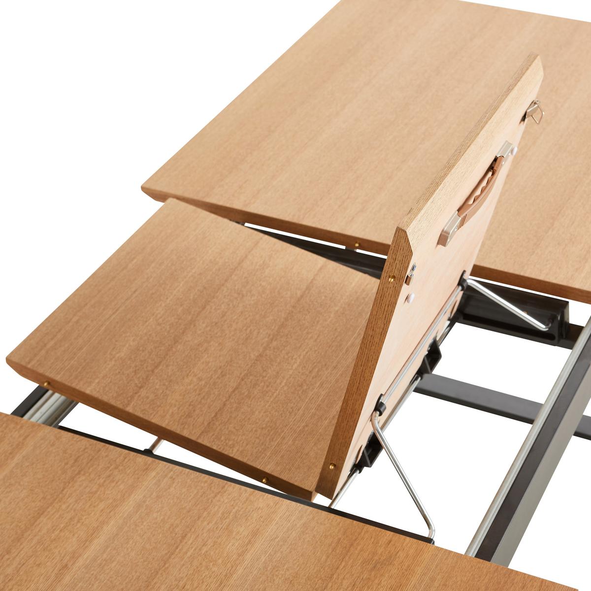 Raztegljiva Jedilna Miza Track, 160-200 X 90 Cm - črna/naravne barve, Moderno, kovina/leseni material (160-200/90/75cm) - Modern Living