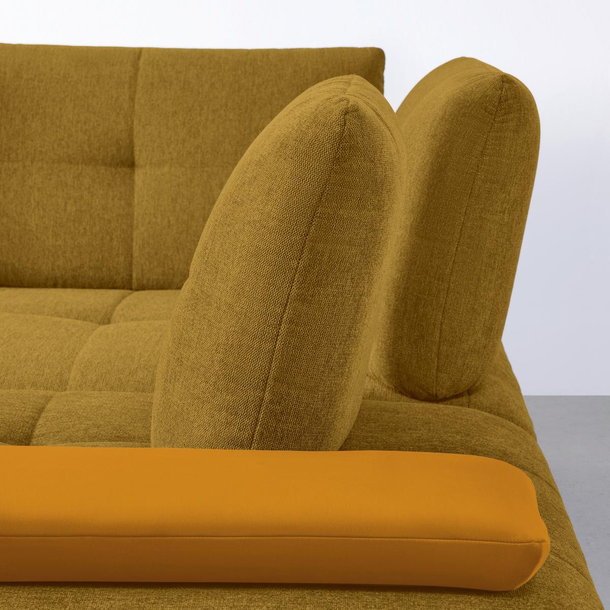 Wohnlandschaft Trendy Senfgelb - Senfgelb/Goldfarben, MODERN, Holzwerkstoff/Textil (310/93/250cm) - Premium Living