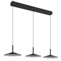 LED-HÄNGELEUCHTE 15635S-3H LAMPONE - Weiss/Schwarz, Design, Kunststoff/Metall (95/25/50-180cm) - Globo