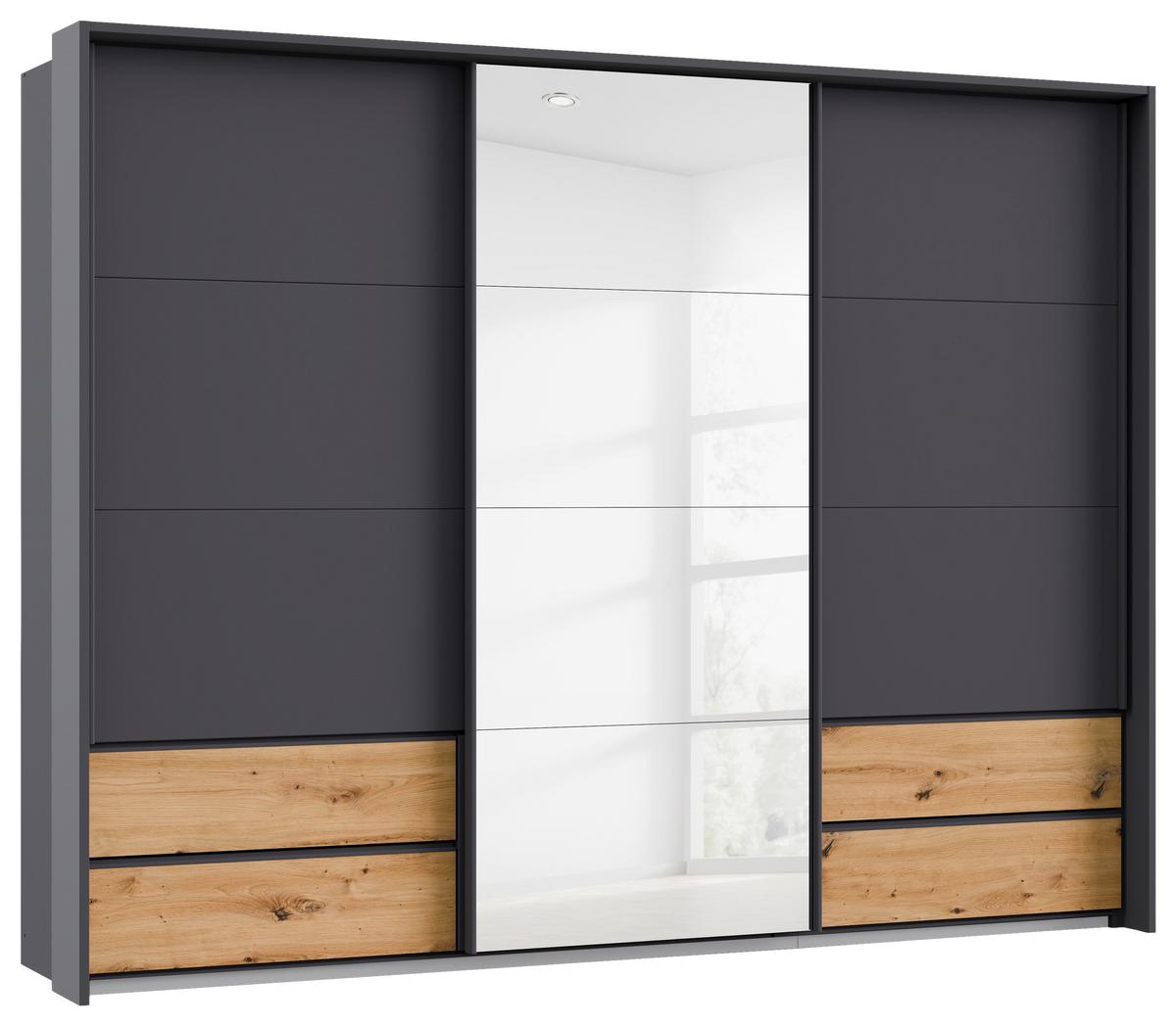 DULAP CU UșI CULISANTE KARPO - stejar Artisan/gri, Modern, material pe bază de lemn (271/210/62cm) - Premium Living