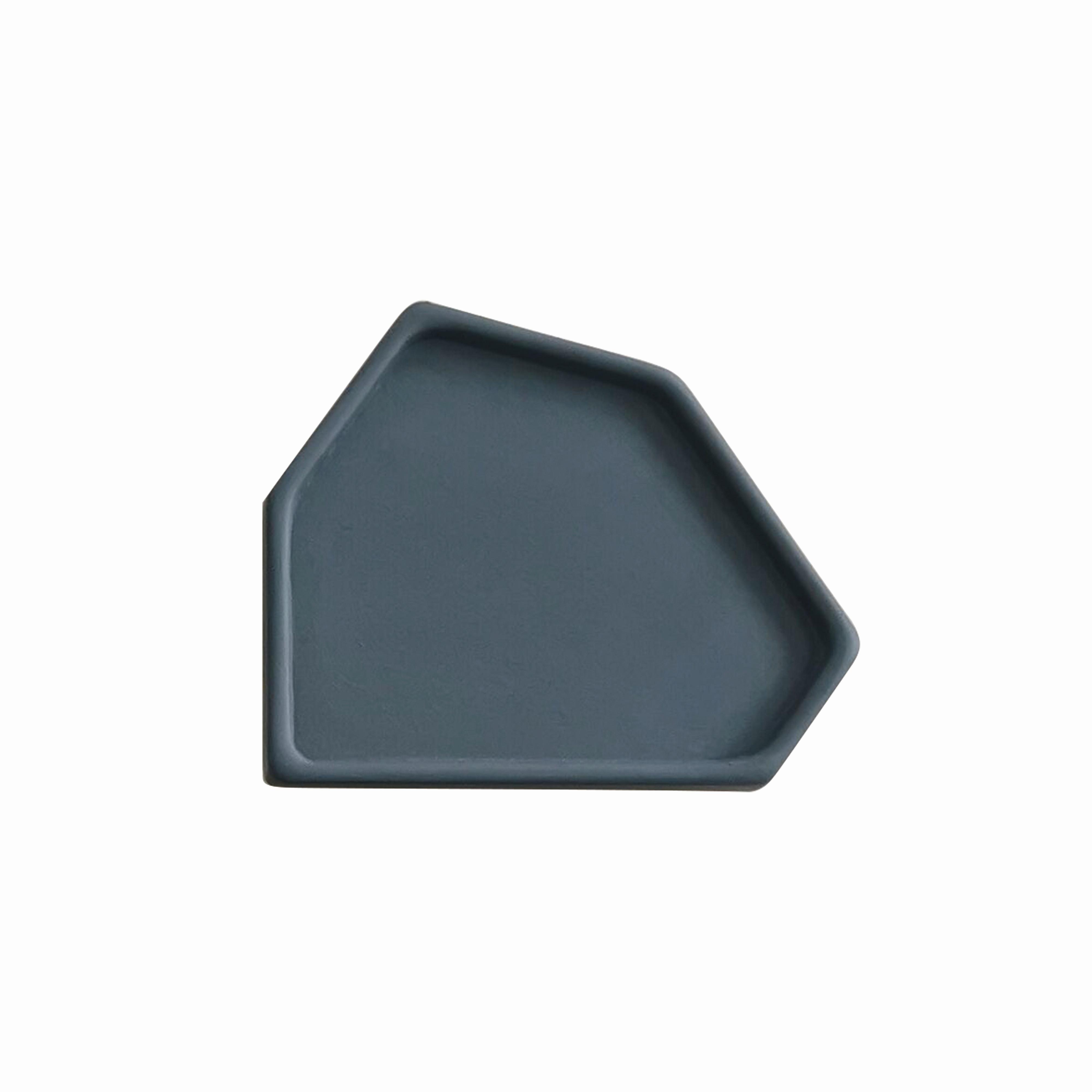 Dekoteller Phil in Grau - Grau, MODERN, Stein (15/12,5/1,5cm) - Modern Living