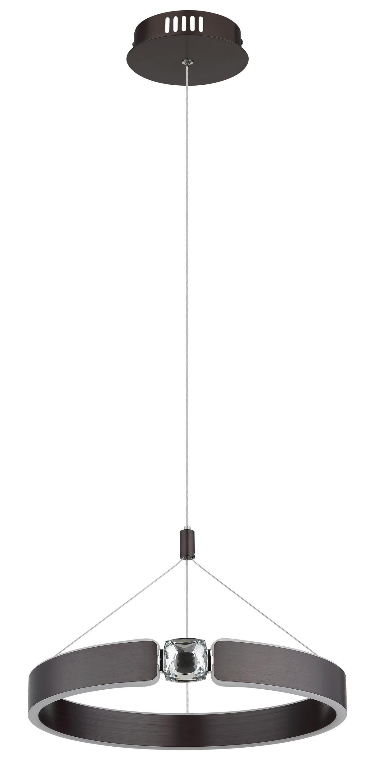 LED-HÄNGELEUCHTE 67349H1 HENDRICKS - Klar/Opal, Design, Glas/Kunststoff (40/125cm) - Globo