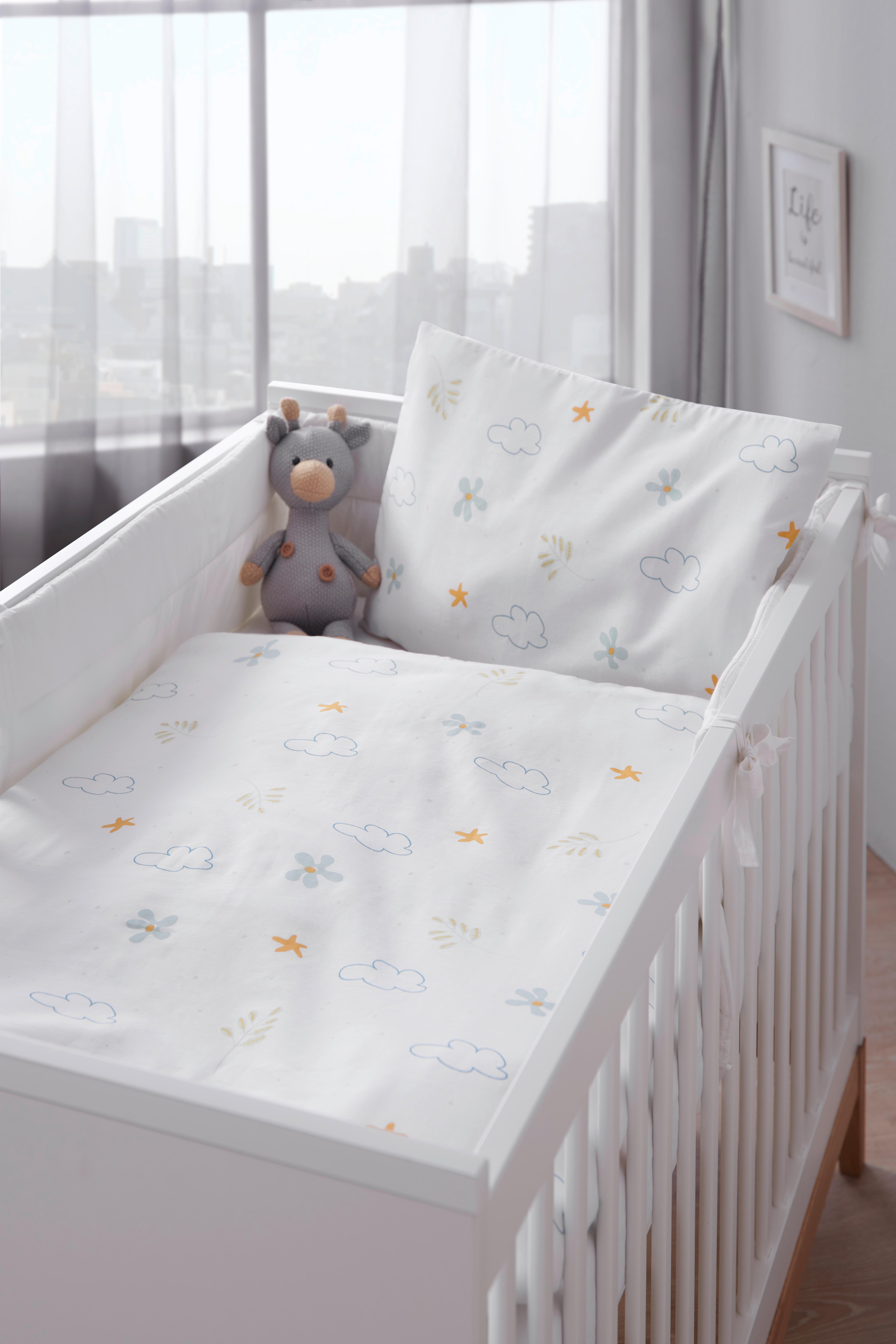 Kinderbettwäsche Sally ca. 100x135cm - Weiß, MODERN, Textil (100/135cm) - Premium Living