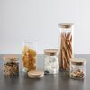 FÖRVARINGSBURK HEDVIG - 1L -AKT- - naturfärgad, trä/glas (10/13,5cm) - Zandiara