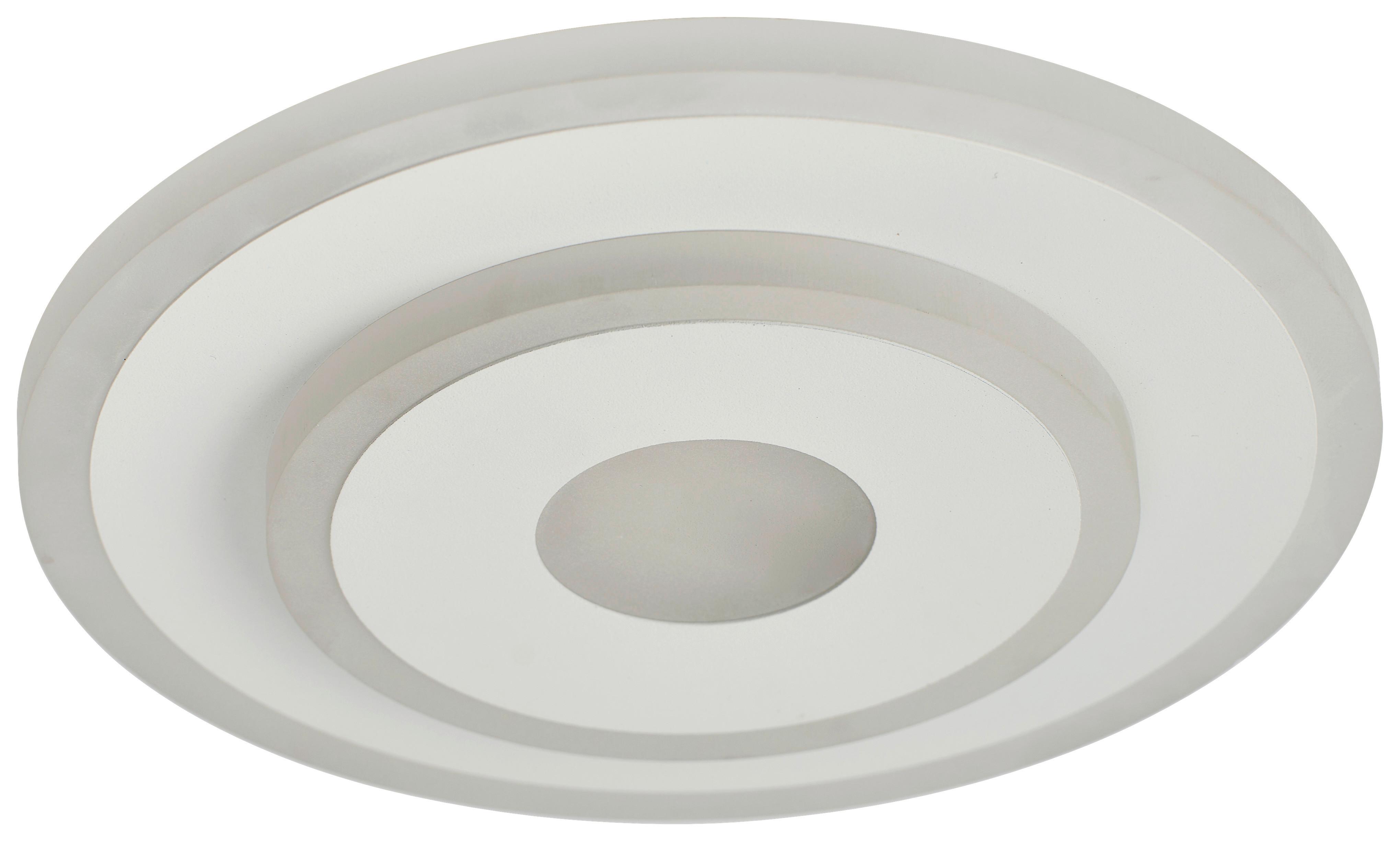 LED-TAKLAMPA BIZULO - vit/opal, Modern, metall/plast (20/4,5cm) - Mömax