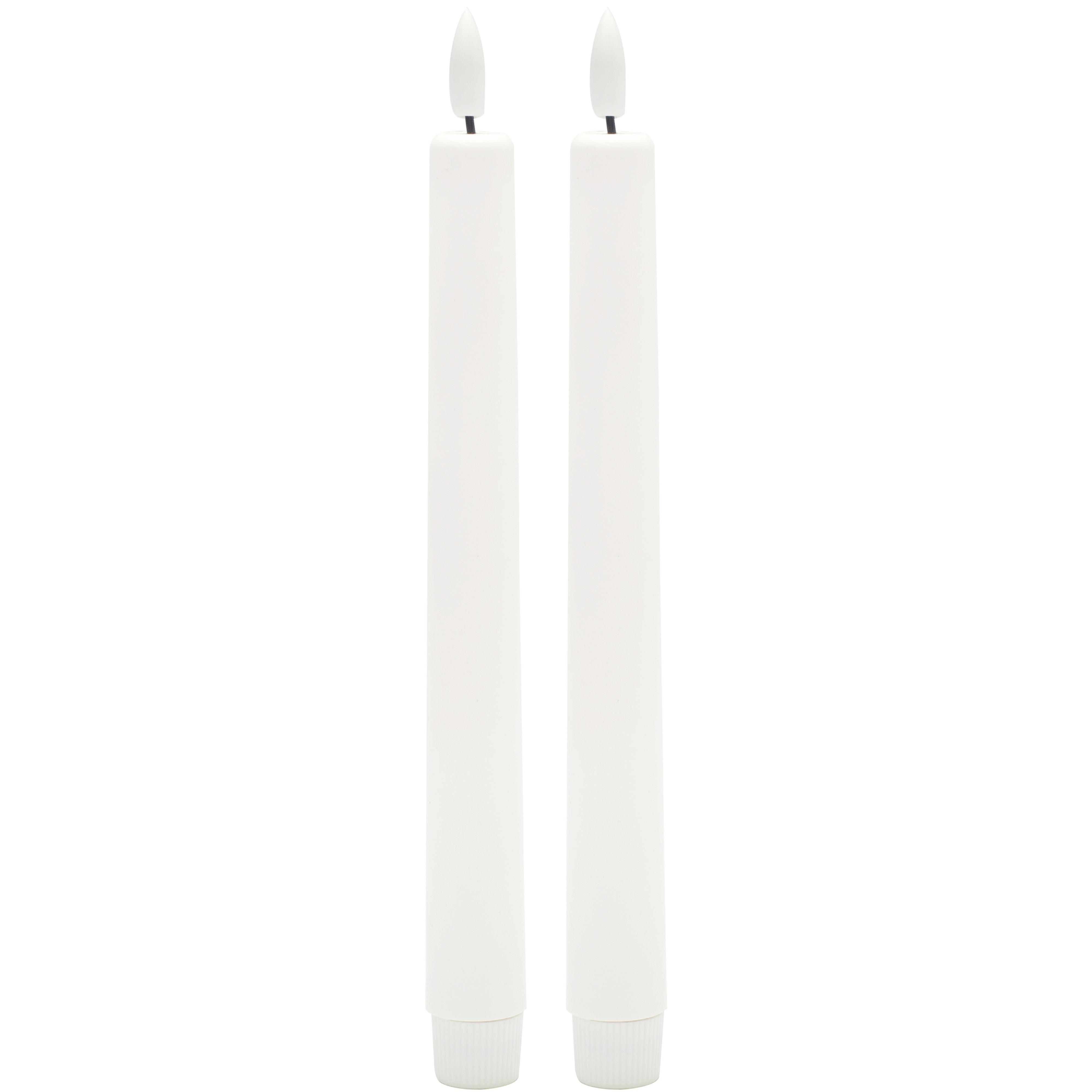 Stabkerze Rina Weiß, 2er Set - Weiß (2,2/22cm) - Mömax