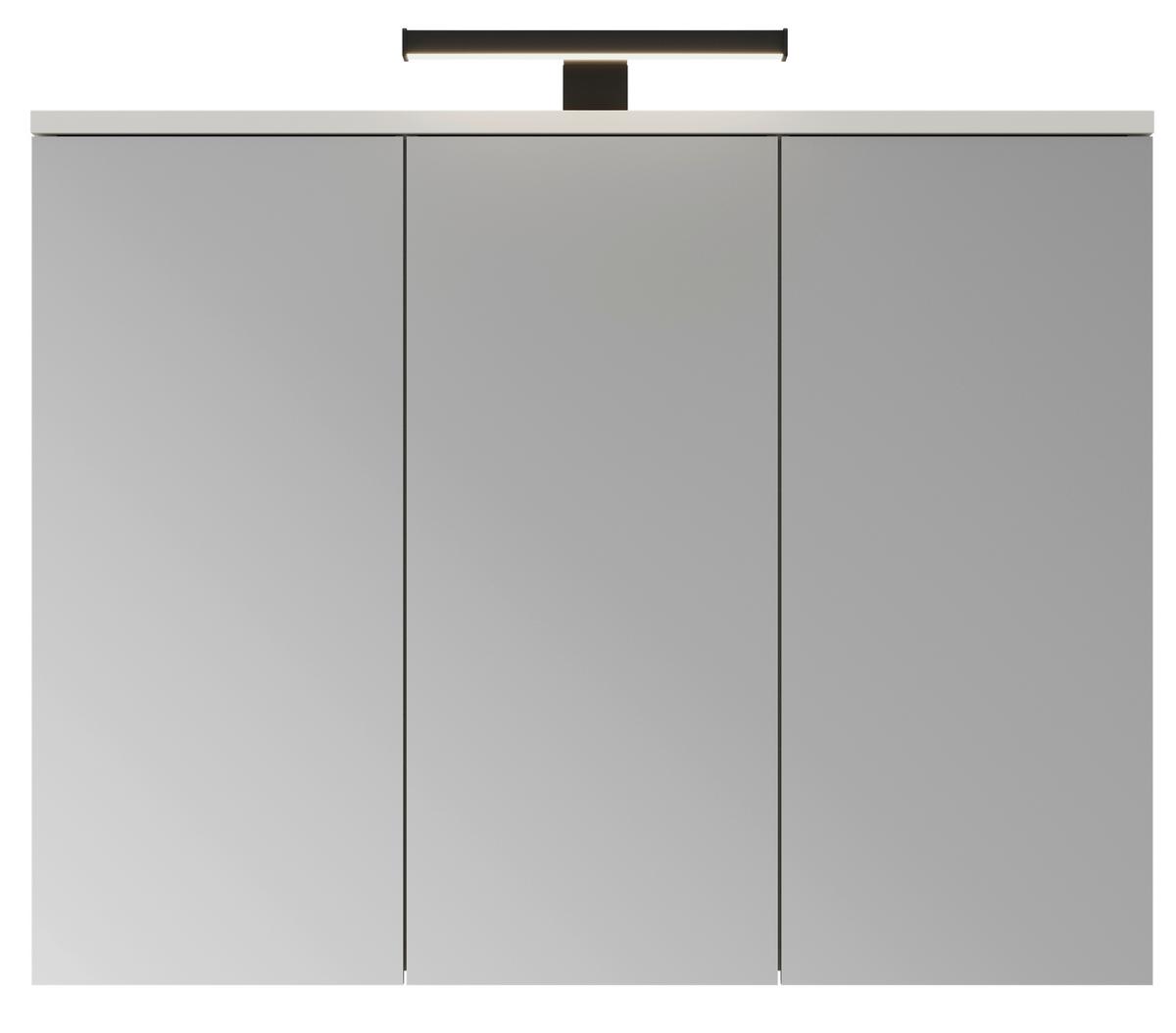 Spiegelschrank Mallorca Kaschmir-/Eichefarben - Eichefarben, MODERN, Glas/Holzwerkstoff (90/70/20cm) - Based