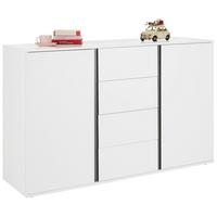 Comodă cu uși BIANCO - alb/gri, Modern, material pe bază de lemn (150/95/43cm) - Modern Living