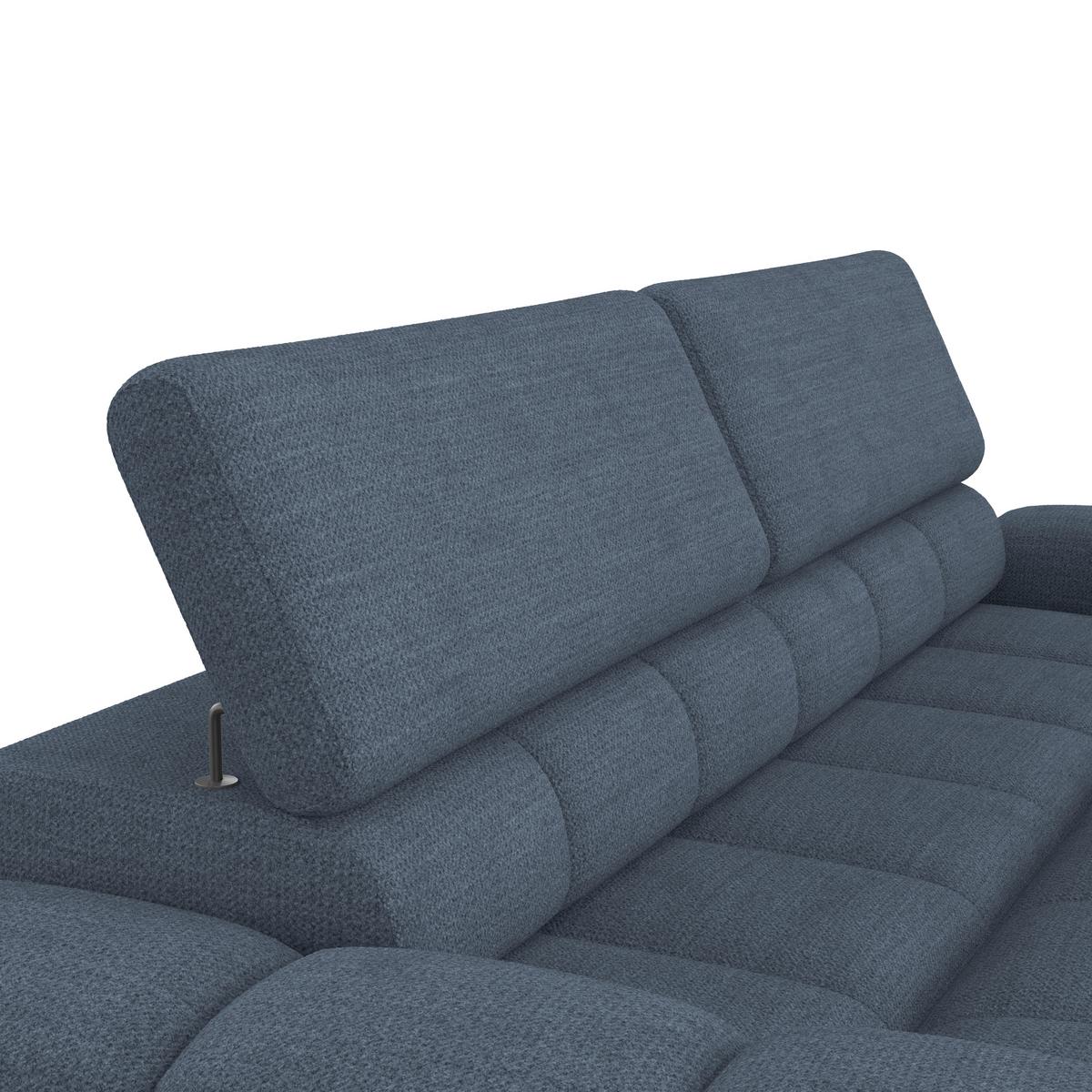 Velika Sofa Bull - plava/crna, Trend, tekstil/plastika (248/77-97/108cm) - Luca Bessoni