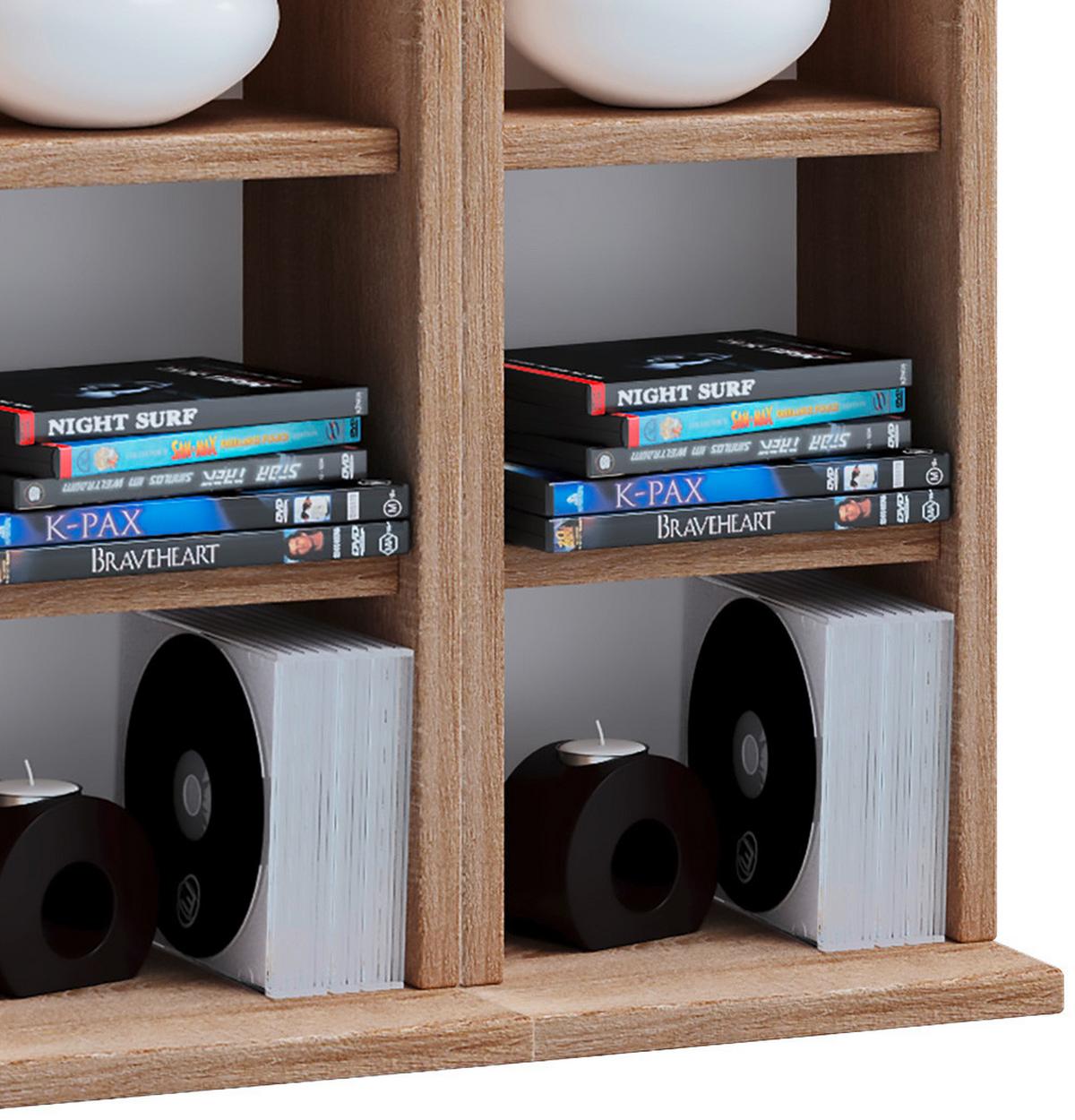 Regal Milano, Hrast, 42 Cm - barve hrasta, Konvencionalno, leseni material (42/92/20cm) - MID.YOU