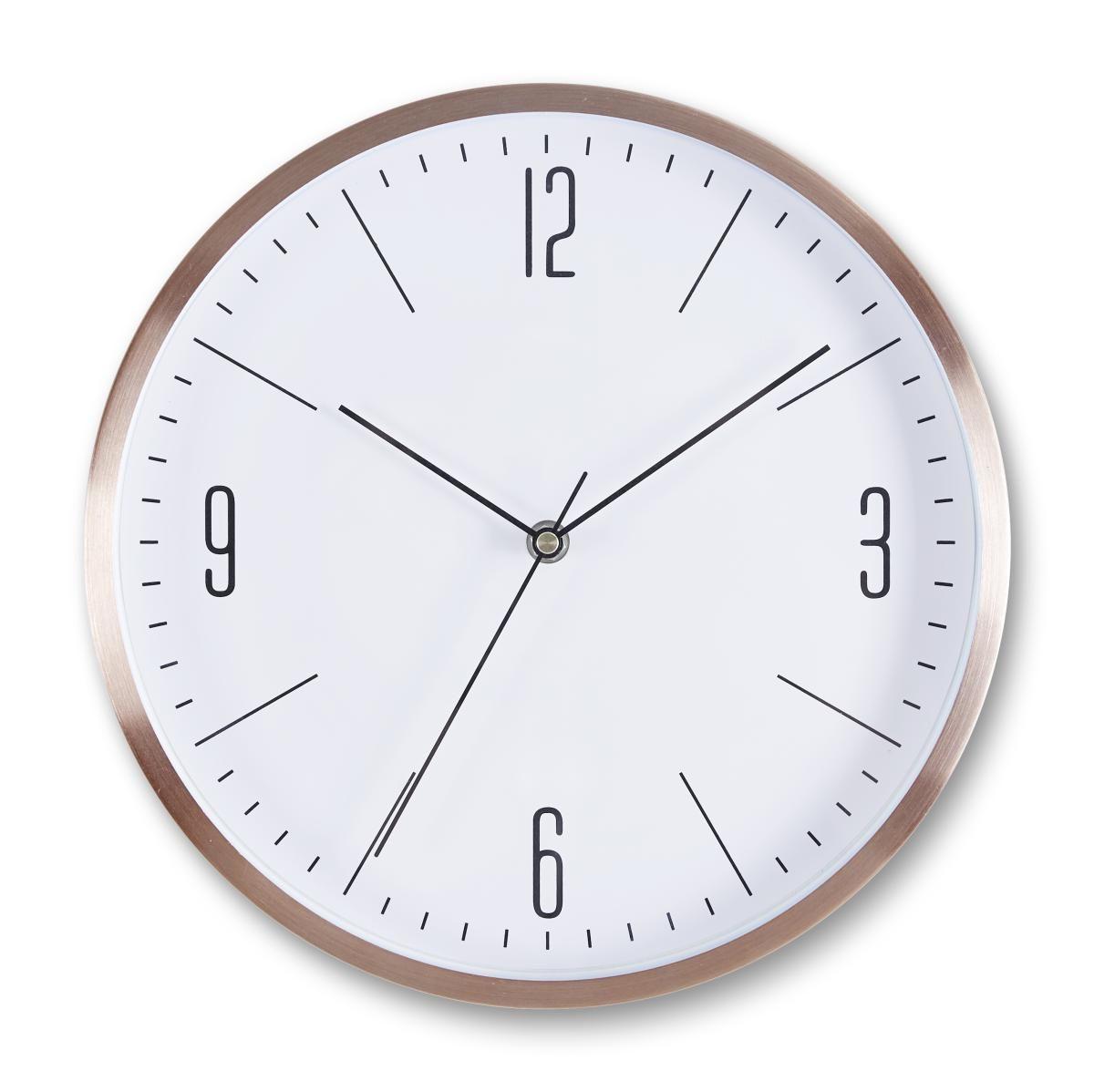 Wanduhr Jesper Ø ca. 30,5cm - Kupferfarben, MODERN, Glas/Metall (30,5/30,5/4cm) - Mömax