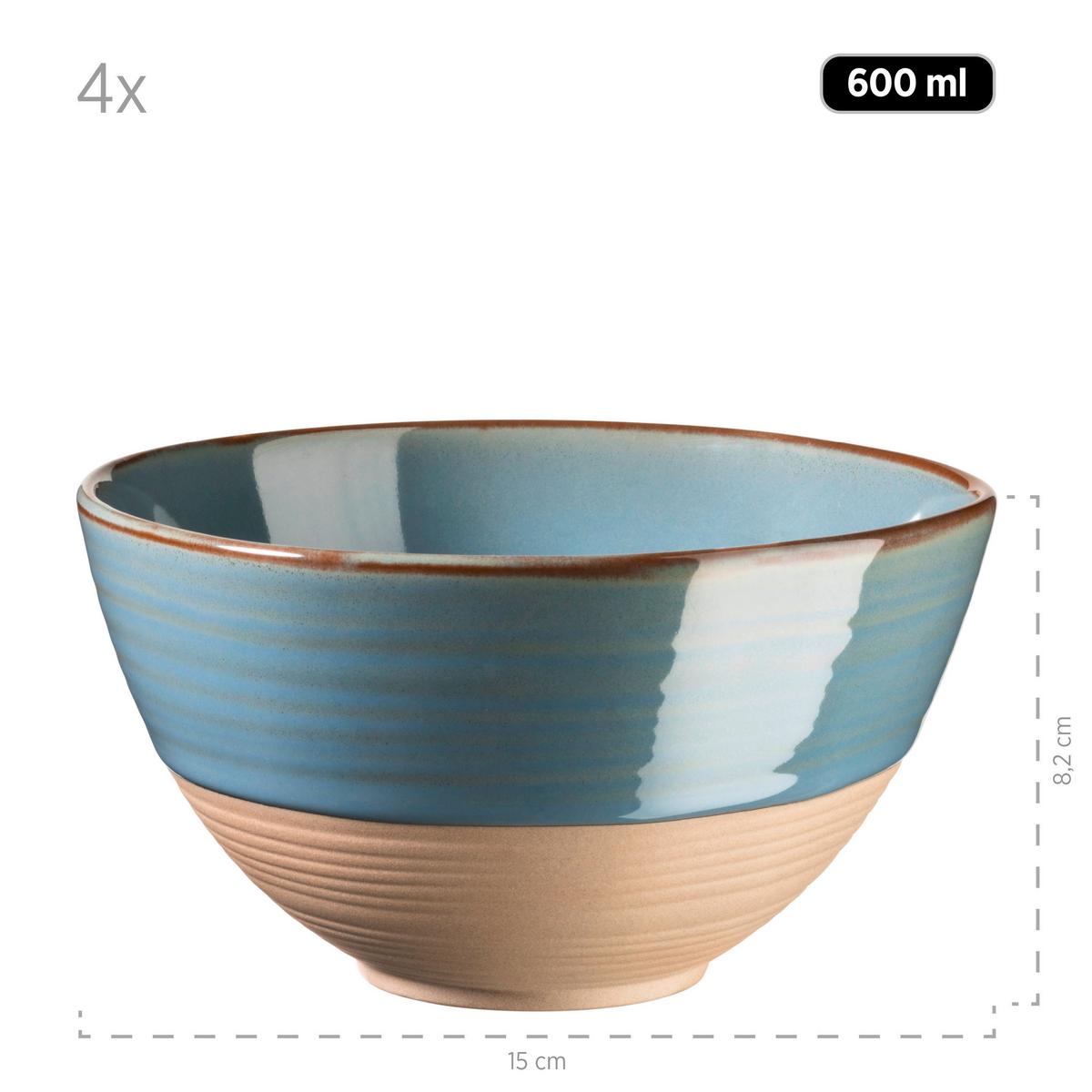 SET DE VAISSELLE KOMBISERVICE, 934083 - Blaugrau, Basics, Keramik - Mäser