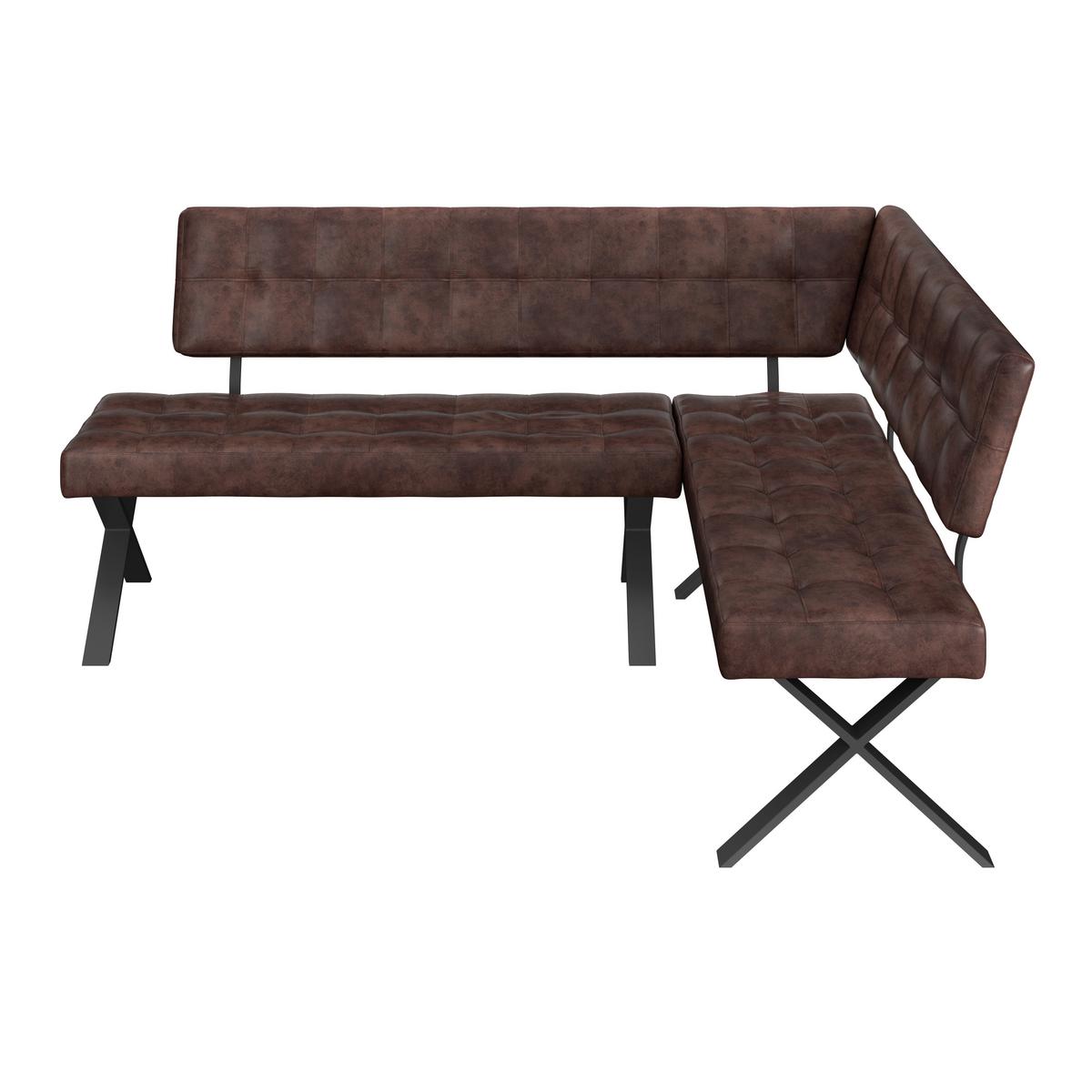 Kotna Klop Donna, Vintage Rjava, 200 X 150 Cm - rjava/antracit, Moderno, kovina/tekstil (200/150cm)