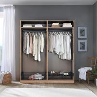 Otvoreni Ormar Unit - bijela/boje kroma, Moderno, drvni materijal/plastika (182,2/210/56,5cm) - Based