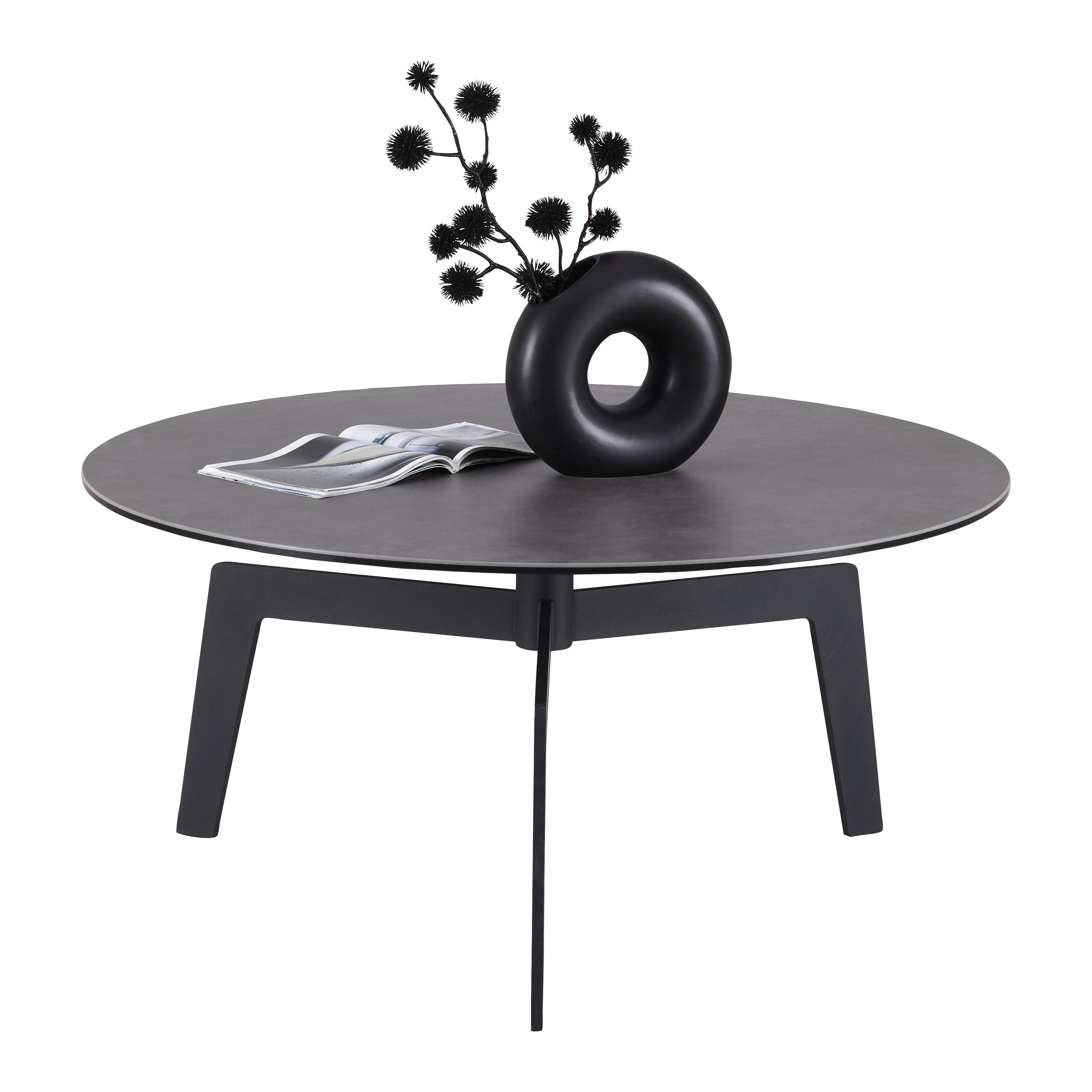 Couchtisch Buena Vista Anthrazit/Schwarz - Anthrazit/Schwarz, MODERN, Glas/Keramik (80/38cm) - Premium Living