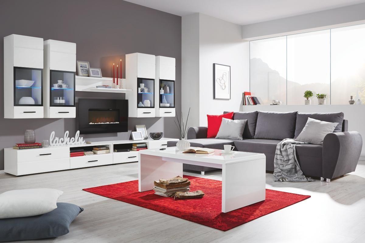 Dnevni Regal Attac 4, Bela, Črna, Led - črna/bela, Moderno, umetna masa/steklo (280/190/45cm) - Mömax