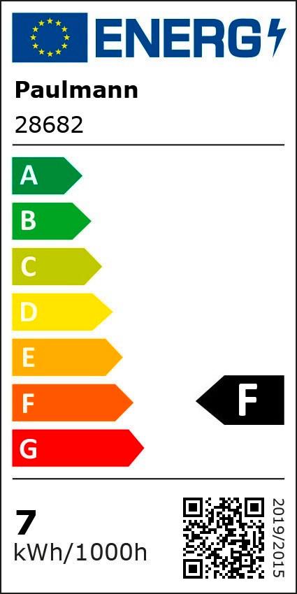 LED-Leuchtmittel 28682 max. 6,5 Watt - Klar/Schwarz, Basics, Glas (17,4cm) - Paulmann