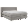 Boxspring Krevet Elodie - siva/crna, Konvencionalno, tekstil/plastika (160/200cm) - Premium Living