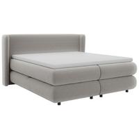 Boxspring Krevet Elodie - siva/crna, Konvencionalno, tekstil/plastika (160/200cm) - Premium Living