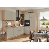 Eckküche Base o. Geräte ca. 275x185cm Cremegrau - Eichefarben/Grau, MODERN, Holzwerkstoff (275/185cm) - Express-Kuechen