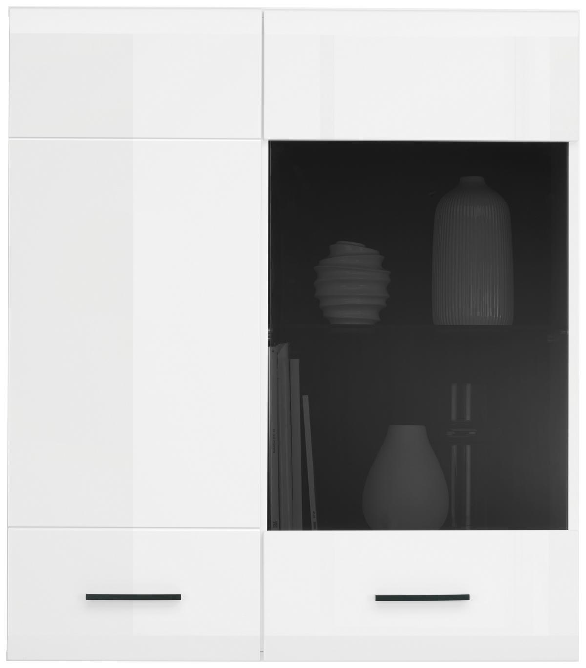 Viseča Vitrina Avanti, Antracit, Bela - bela/antracit, Moderno, umetna masa/steklo (90/102/35cm) - Hom`in