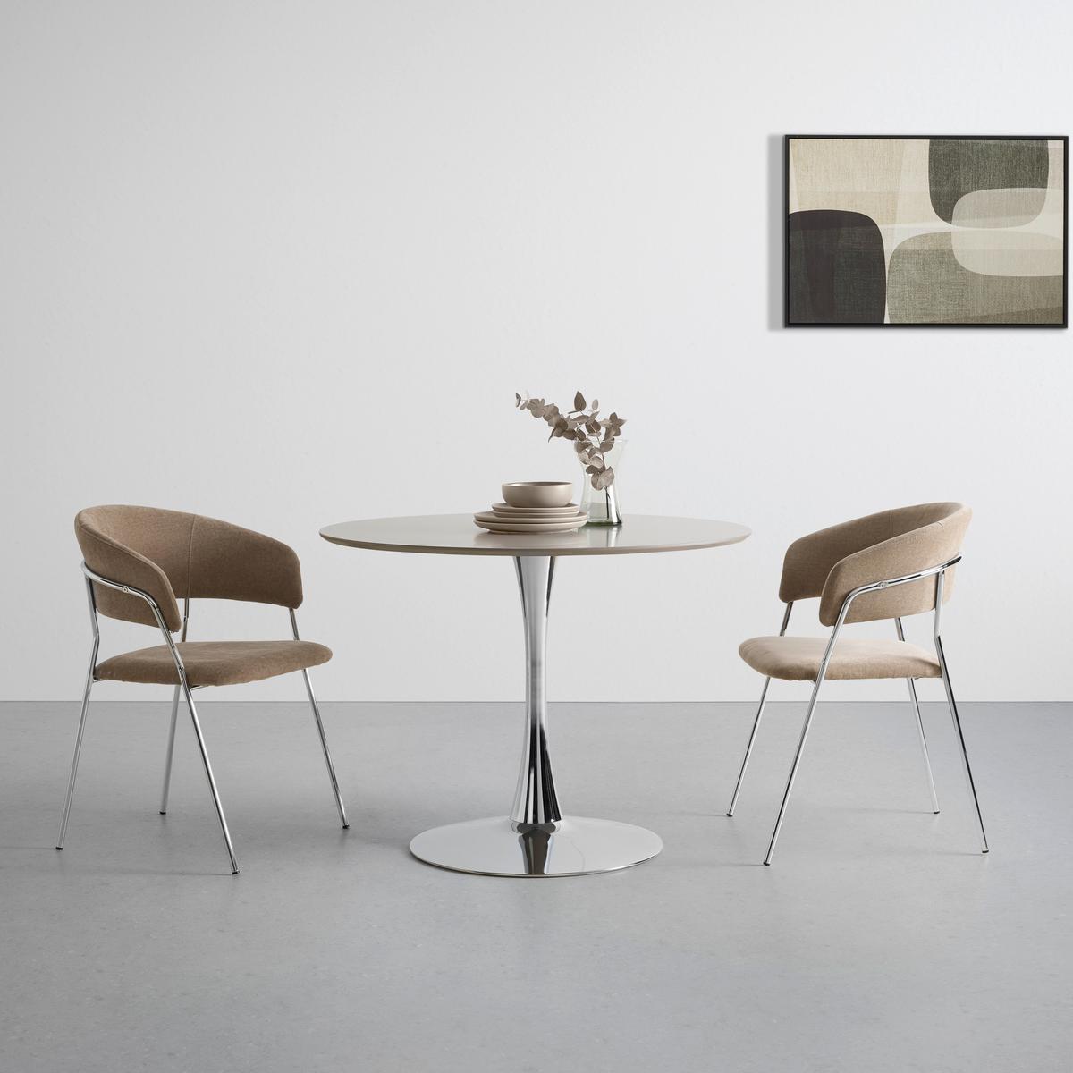 Esstisch Caitlyn Chromfarben - Chromfarben, Design, Holz/Metall (100/75/100cm) - Mömax