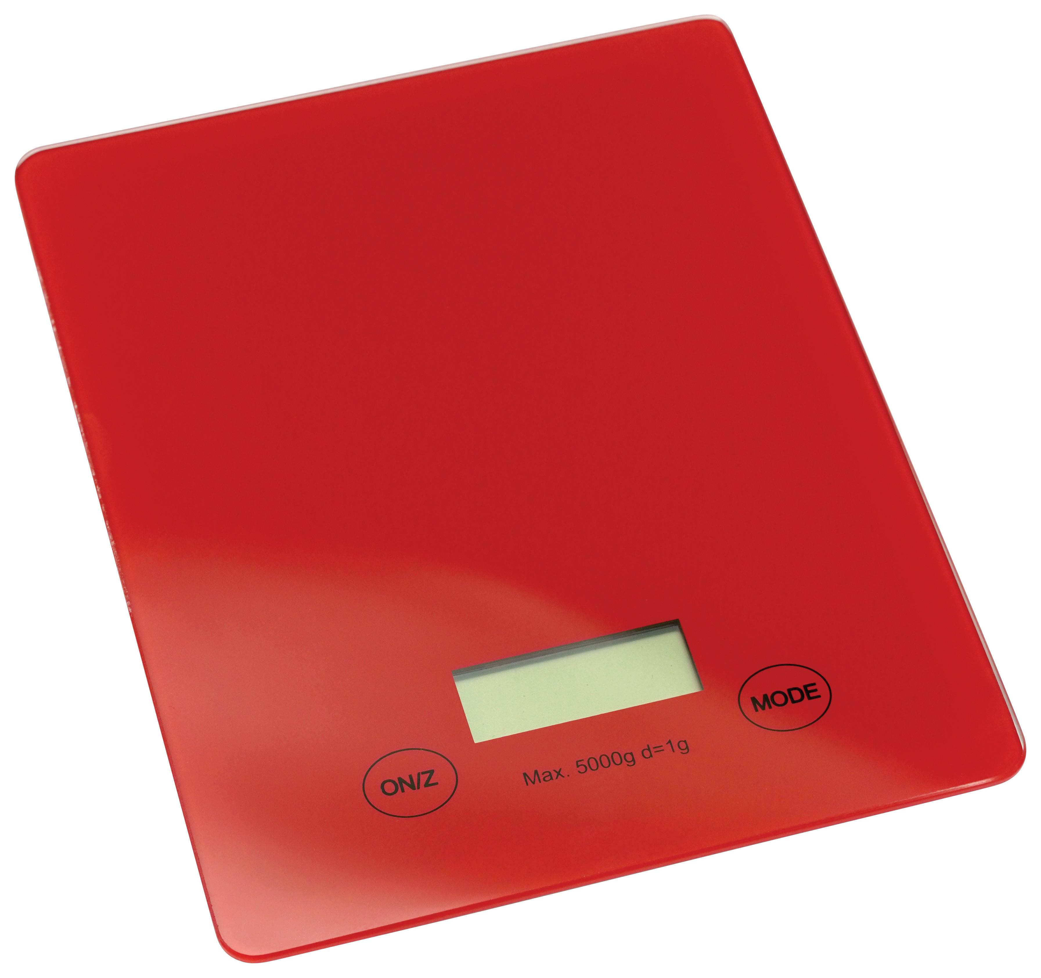 Konyhai Mérleg Christmas Fable - piros, Konventionell, műanyag/Üveg (22,4/15,7/1,9cm) - Modern Living