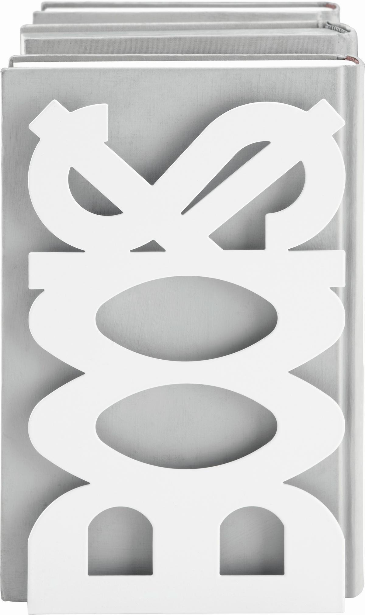Buchstütze aus Metall - Weiß, Metall (12/21/11cm) - Mömax