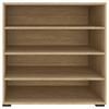 REK UNIT-ELEMENTS MAXI -BASED- - Eikenkleuren/Zwart, Modern, Houtcomposiet (91,2/89,6/40cm) - Based
