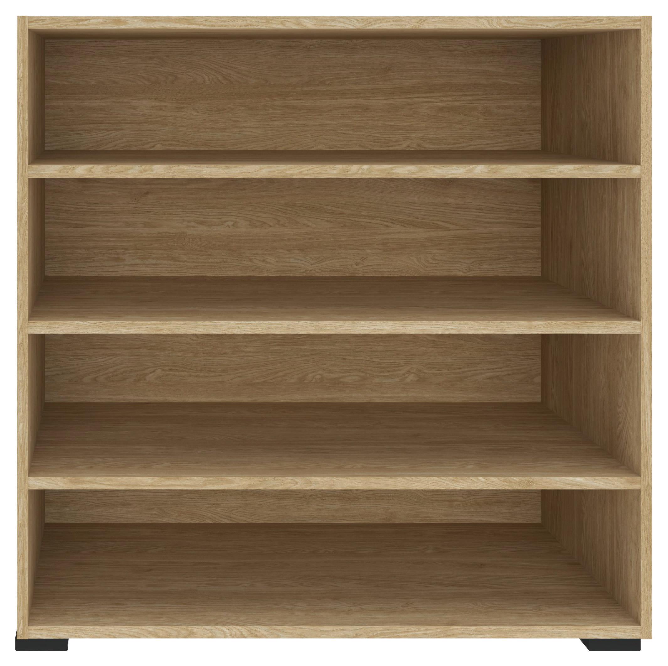 Regal Unit in Eichefarben - Eichefarben/Schwarz, Modern, Holzwerkstoff (91,2/89,6/40cm) - Based