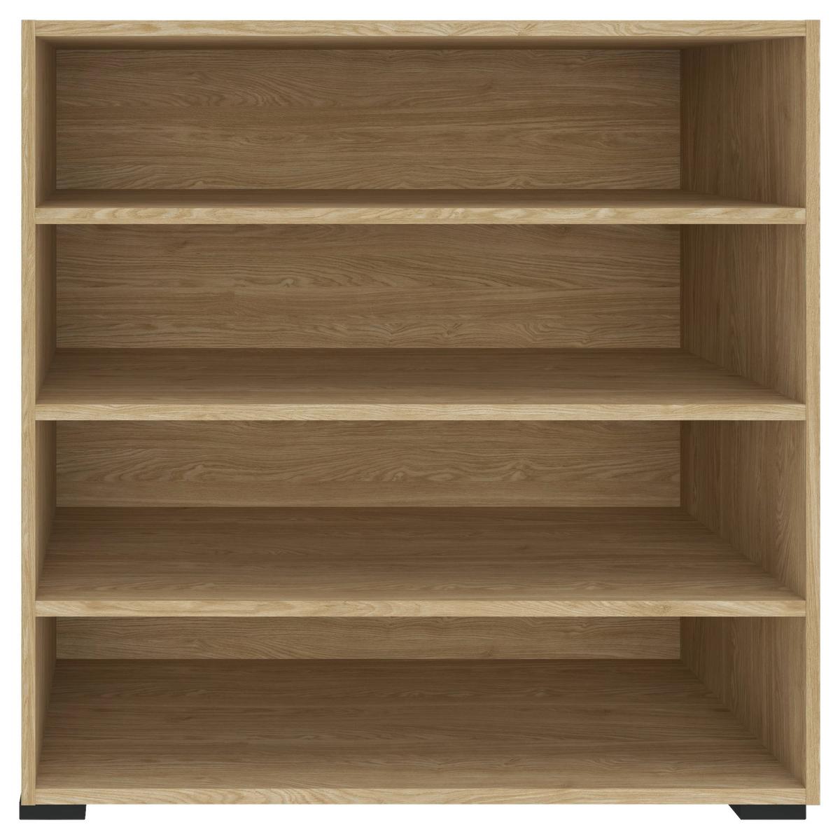 Regal Unit in Eichefarben - Eichefarben/Schwarz, Modern, Holzwerkstoff (91,2/89,6/40cm) - Based