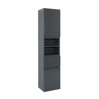 Hochschrank in Grau 'Cardiff' - Graphitfarben, Design, Holzwerkstoff (40/180/35cm) - Held