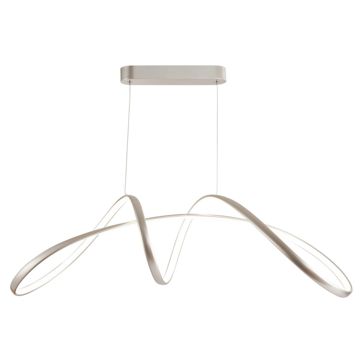 LED-Hängeleuchte Infinity Silberfarben max. 50 Watt - Silberfarben, Design, Metall (92/29/120cm)