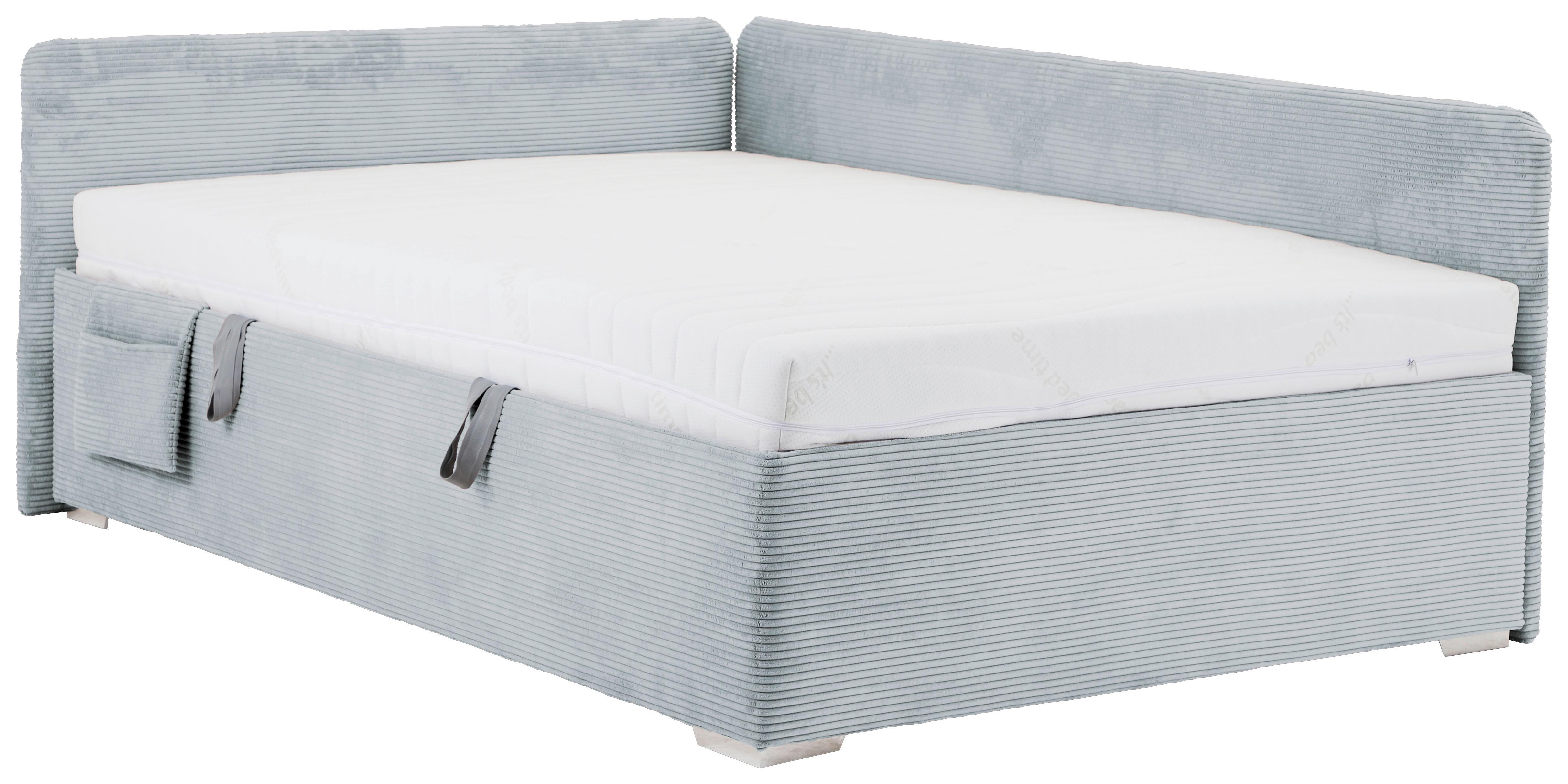 Krevet Remi - prirodne boje/boje kroma, Konvencionalno, drvo/tekstil (120/200cm) - Based