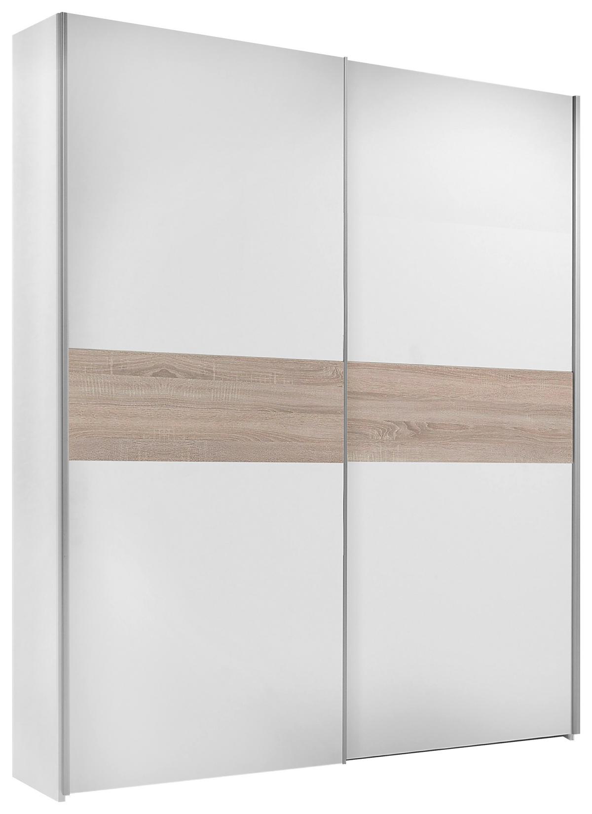 Omara Za Drsnimi Vrati Starter, Bela, Hrast, 170cm - barve hrasta/bela, Konvencionalno, kovina/leseni material (170/195/59cm) - P & B
