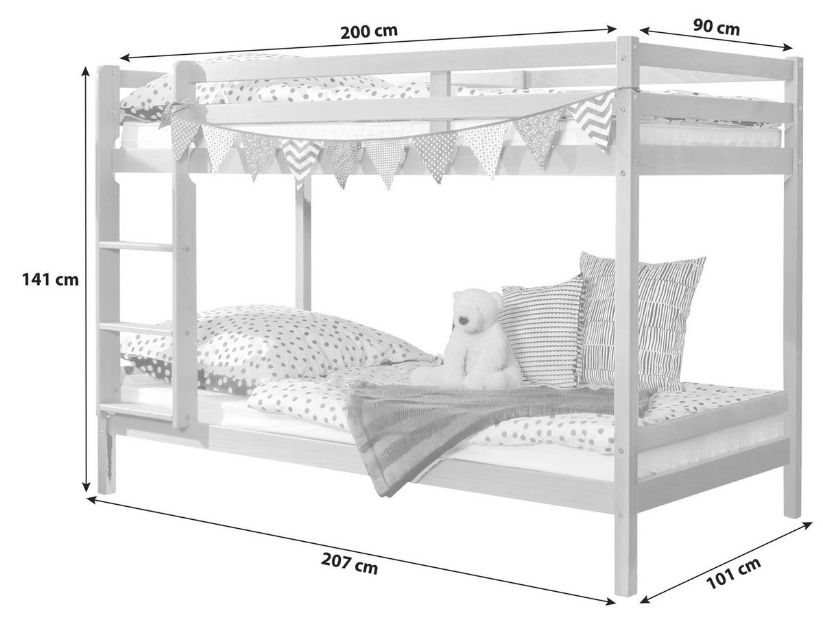 Pograd Rene, 90x200, Bukev, Masivno - barve bukve/naravne barve, Moderno, les (90/200cm) - MID.YOU