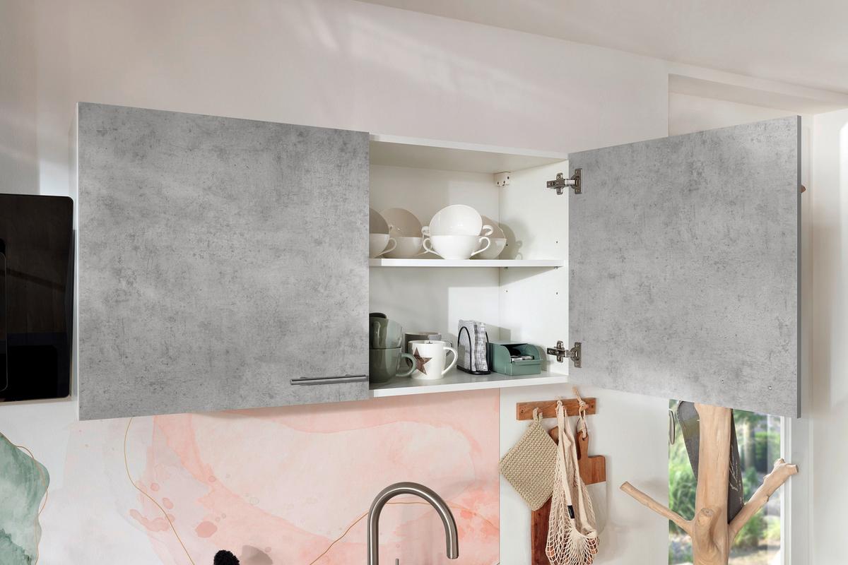 Kuhinjski Blok Z Aparati Malia, 280cm - barve nerjavečega jekla/siva, Basics, kovina/leseni material (280cm) - Respekta