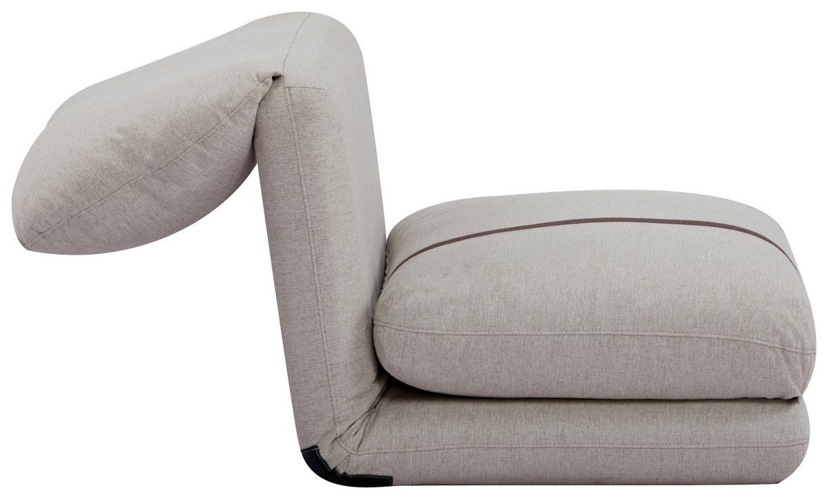 FOTEL Z FUNKCJĄ SPANIA ALMA - beżowy/ciemnobrązowy, Design, tkanina (78/58/82cm) - Livetastic