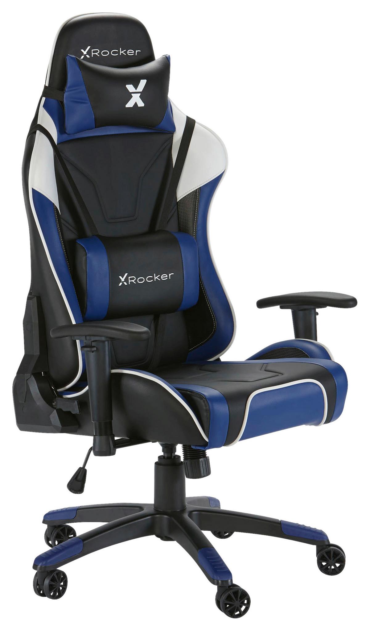 Gamingsessel Agility ca. 59,9x122x66cm Blau/Schwarz - Blau/Schwarz, MODERN, Kunststoff/Textil (59,9/122/66cm) - X Rocker