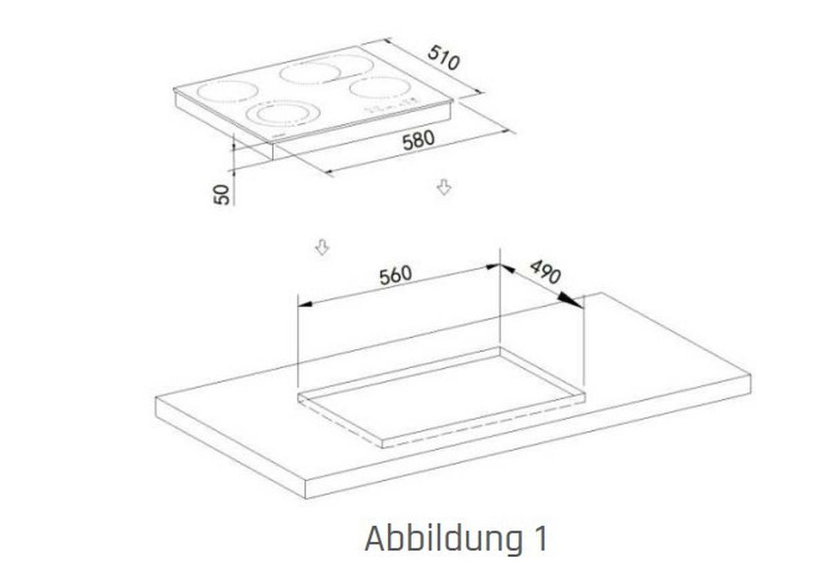 Herdset HSHDB73S - Schwarz, Basics, Glas/Metall (60/60,5/31,5cm) - Mican