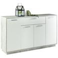Sideboard Grau/Weiß - Weiß/Grau, MODERN, Holzwerkstoff/Kunststoff (149/86/37cm)
