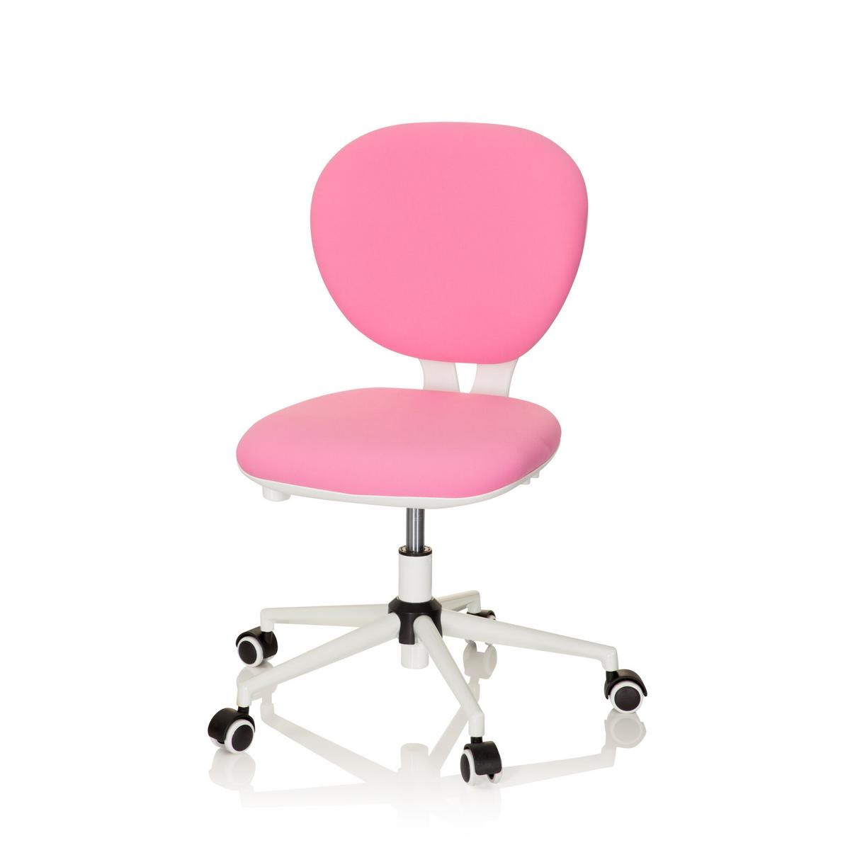 Jugenddrehstuhl Kid Vivo Stoff Pink/Weiß - Pink, Basics, Kunststoff (43/82-95/56cm) - MID.YOU